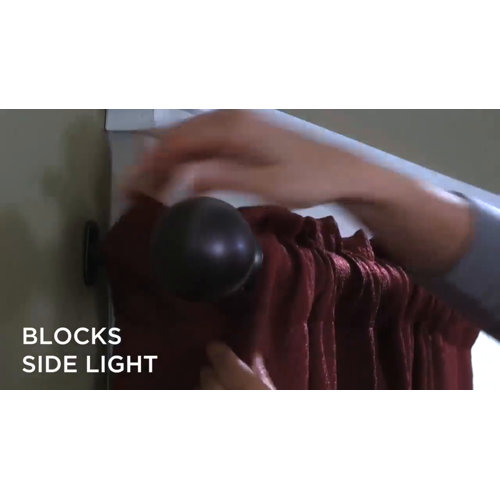 Charlton Home® Doveton Damask Blackout Thermal Rod Pocket Single